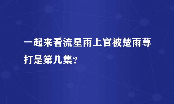 一起来看流星雨上官被楚雨荨打是第几集？