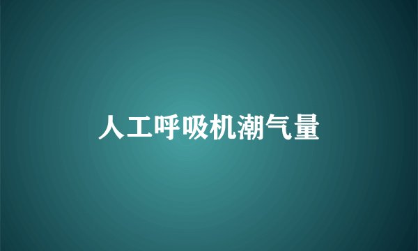 人工呼吸机潮气量