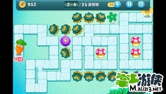 保卫萝卜冬季10攻略 冬季主题第10关金萝卜