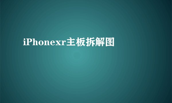 iPhonexr主板拆解图