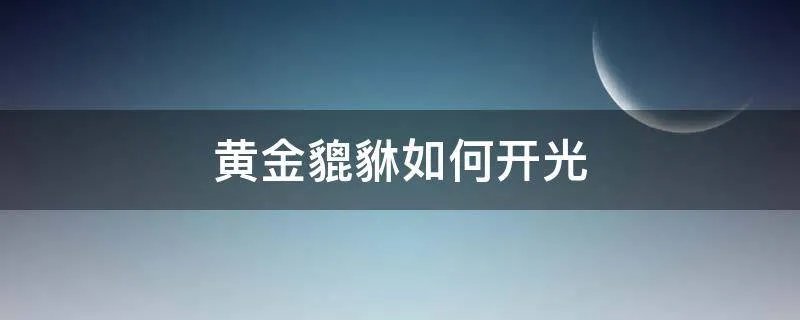 黄金貔貅如何开光
