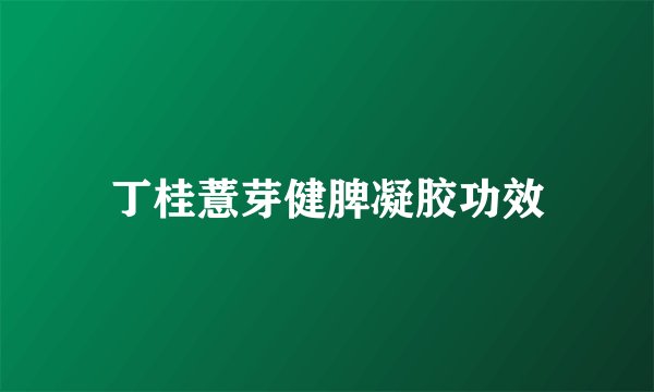丁桂薏芽健脾凝胶功效