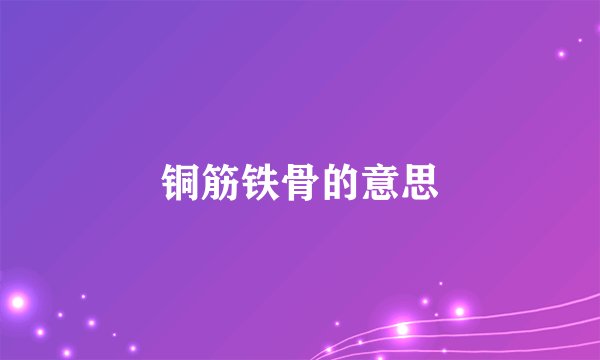 铜筋铁骨的意思