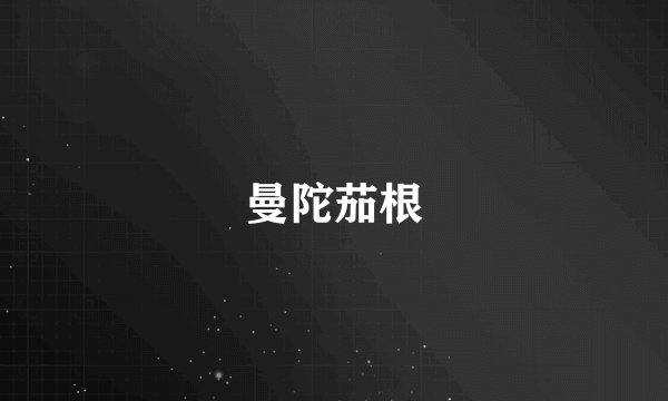 曼陀茄根