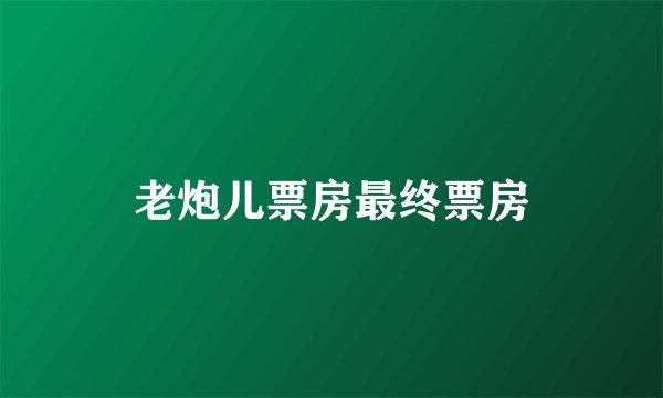 老炮儿票房最终票房