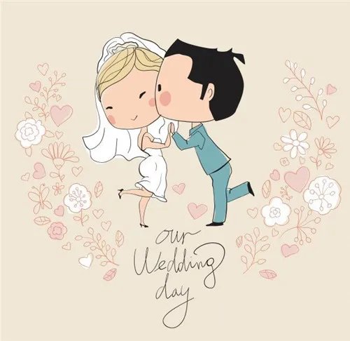 婚礼卡通图片素材 怎么设计婚礼LOGO