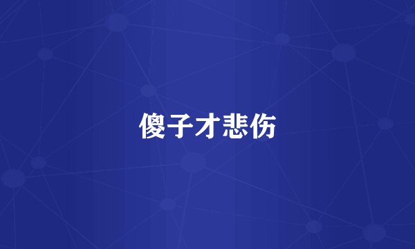 傻子才悲伤