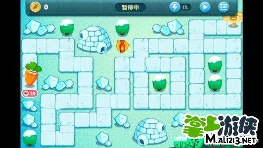 保卫萝卜冬季10攻略 冬季主题第10关金萝卜