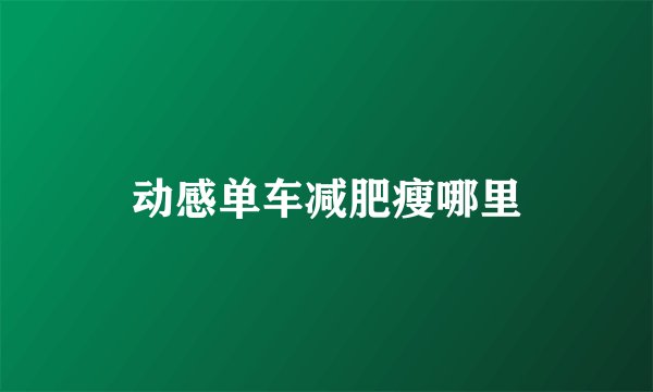动感单车减肥瘦哪里