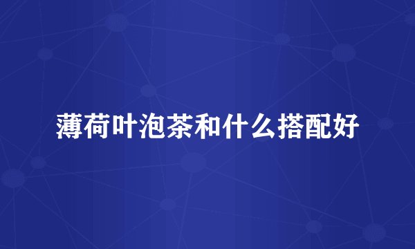 薄荷叶泡茶和什么搭配好