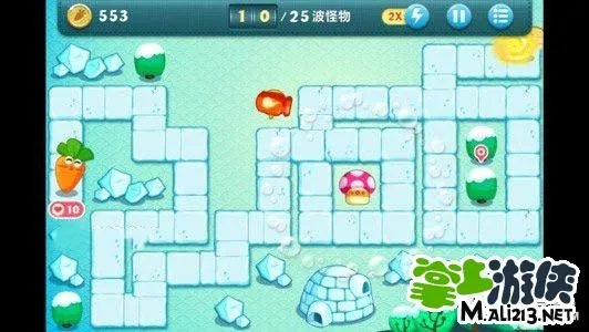 保卫萝卜冬季10攻略 冬季主题第10关金萝卜