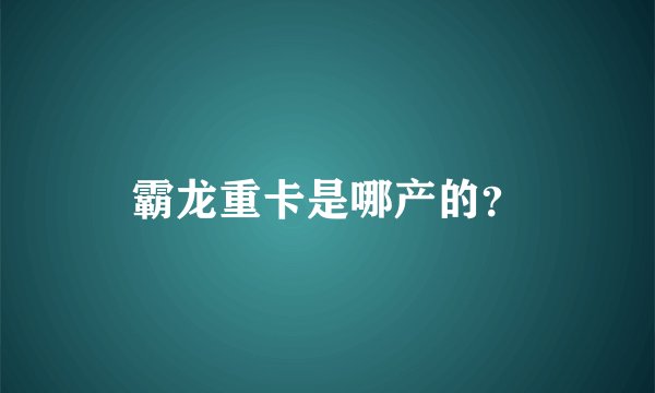 霸龙重卡是哪产的？