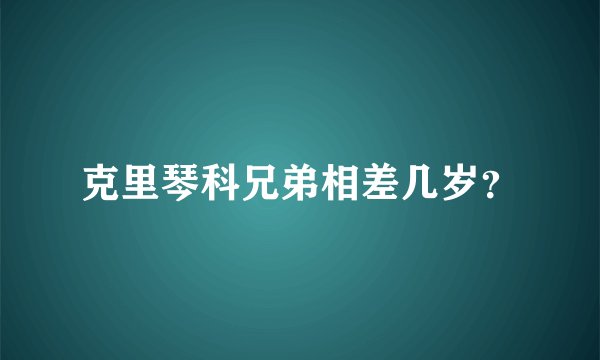 克里琴科兄弟相差几岁？