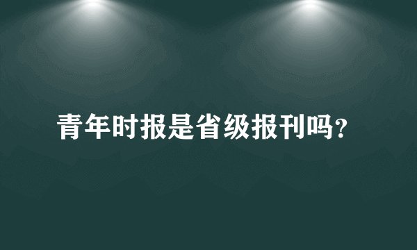 青年时报是省级报刊吗？