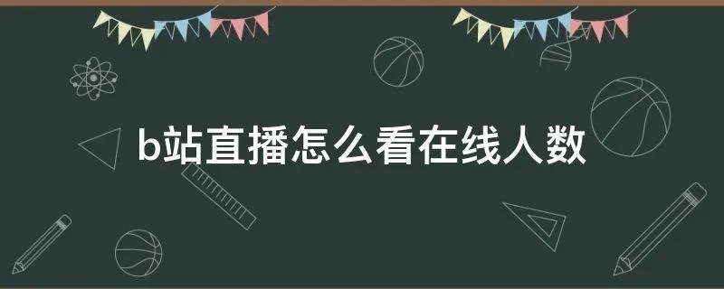 b站直播怎么看在线人数