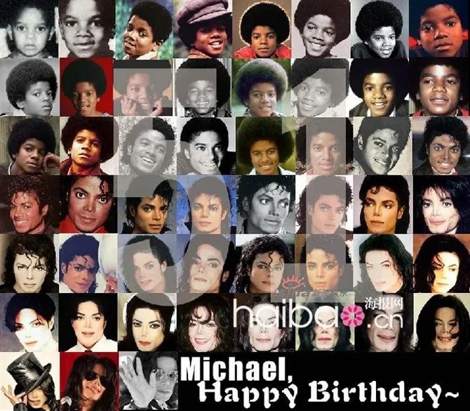 michael jackson 1岁到50岁的照片(共50张)