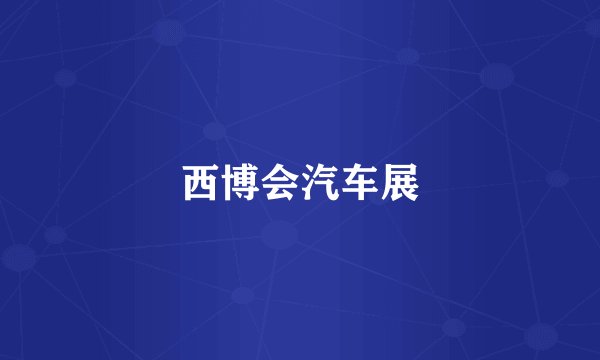 西博会汽车展