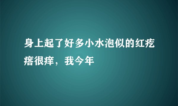 身上起了好多小水泡似的红疙瘩很痒，我今年