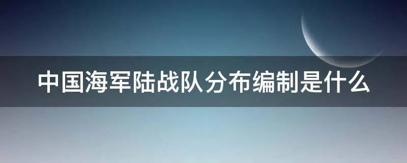 中国海军陆战队分布编制是什么