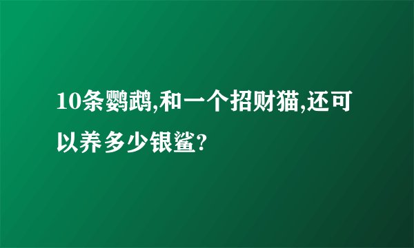 10条鹦鹉,和一个招财猫,还可以养多少银鲨?
