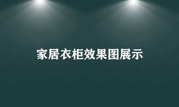 家居衣柜效果图展示