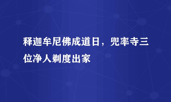 释迦牟尼佛成道日，兜率寺三位净人剃度出家