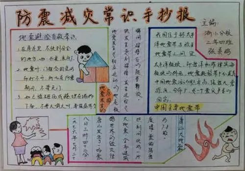 地震手抄报图片简单漂亮4k