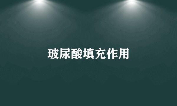 玻尿酸填充作用