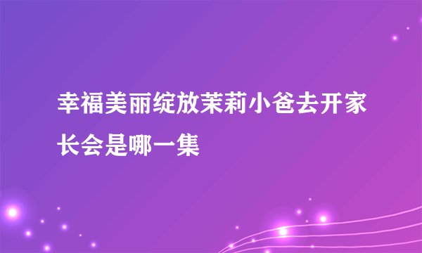 幸福美丽绽放茉莉小爸去开家长会是哪一集