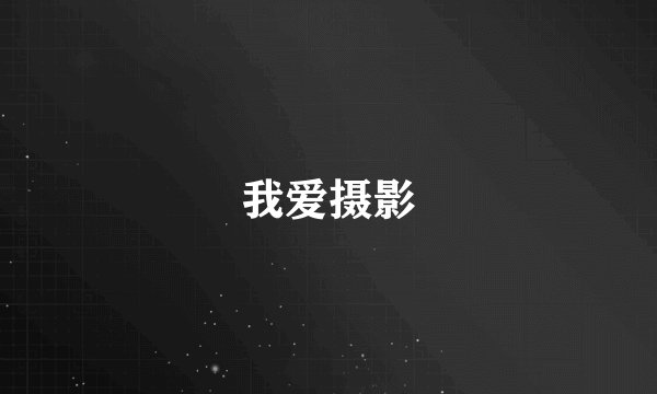 我爱摄影