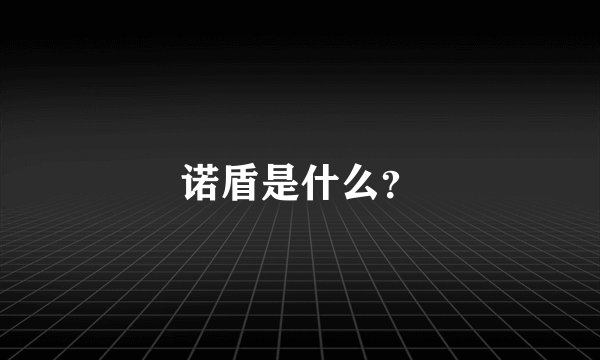 诺盾是什么？