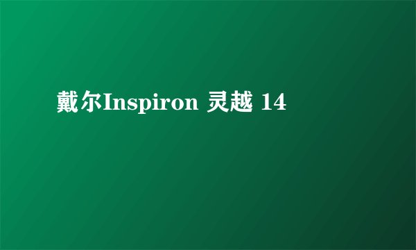 戴尔Inspiron 灵越 14