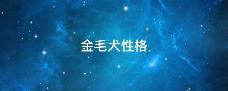 金毛犬性格