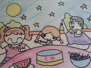 小学生中秋节图画
