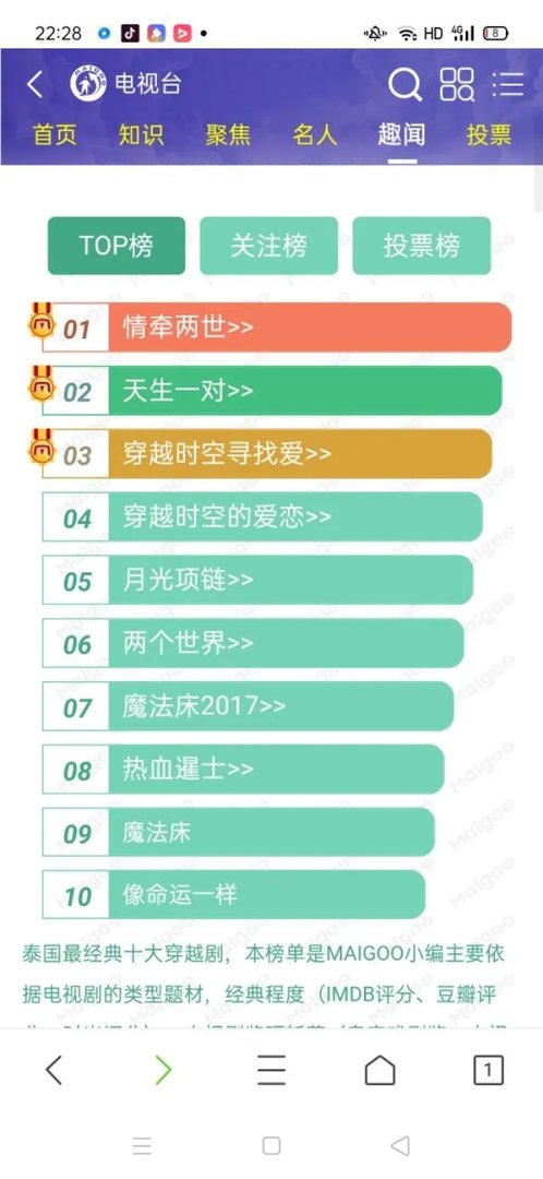 古装泰国穿越剧有哪些？