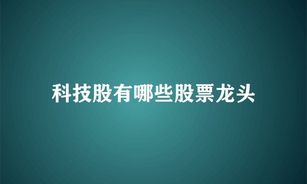 科技股有哪些股票龙头