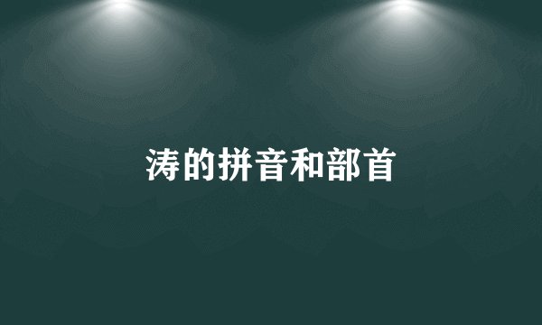 涛的拼音和部首
