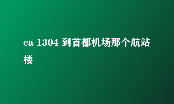 ca 1304 到首都机场那个航站楼