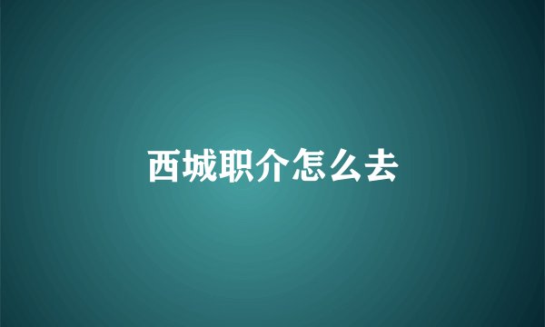 西城职介怎么去