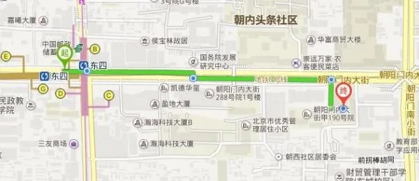 北京市朝阳区朝内小街鸿安国际大厦 a501的地铁路线