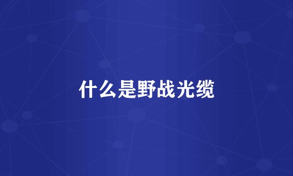 什么是野战光缆