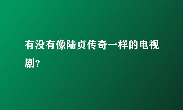 有没有像陆贞传奇一样的电视剧？