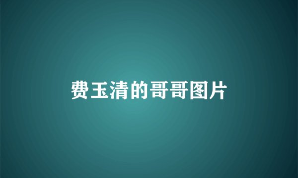 费玉清的哥哥图片