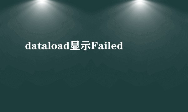 dataload显示Failed