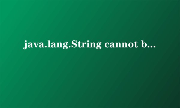java.lang.String cannot be cast to