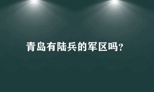青岛有陆兵的军区吗？