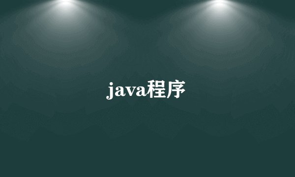 java程序