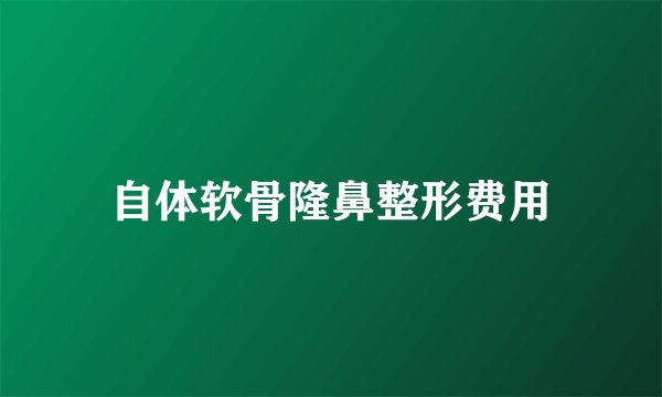 自体软骨隆鼻整形费用