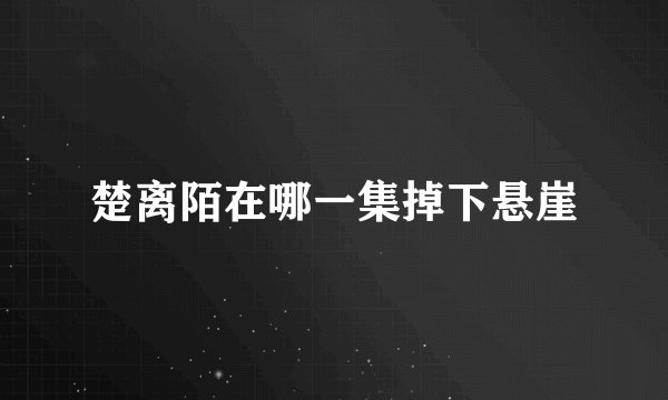 楚离陌在哪一集掉下悬崖