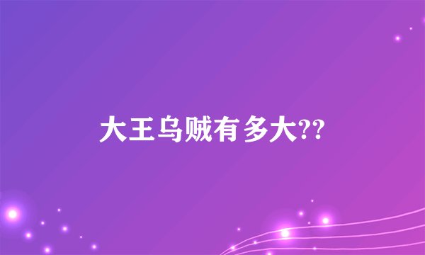 大王乌贼有多大??